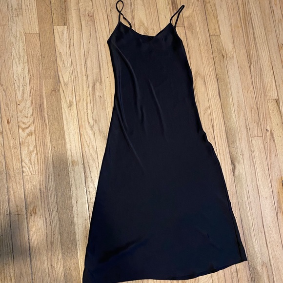 ⭐️SOLD All Saints black silk slip dress small - Picture 2 of 2